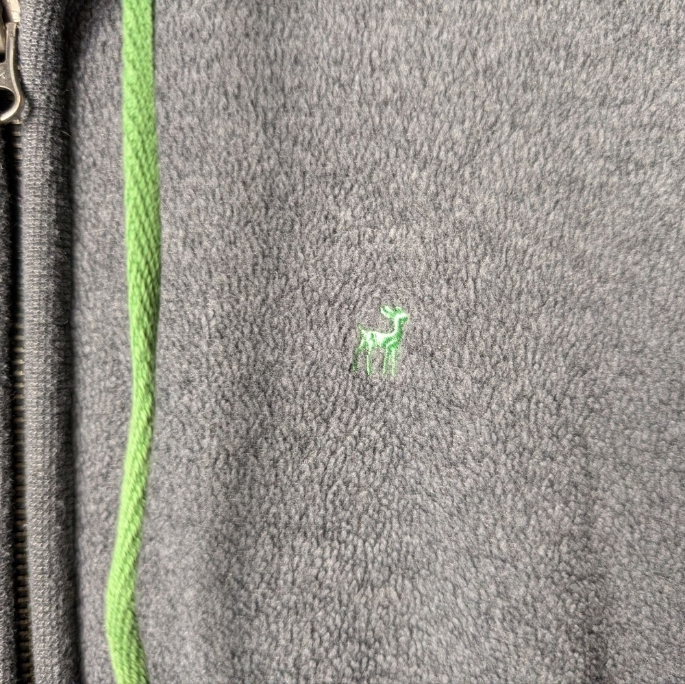 Old Navy Gray Hoodie Green Lining Women's L Drawstring Hood Full Zipper Front - Picture 7 of 10